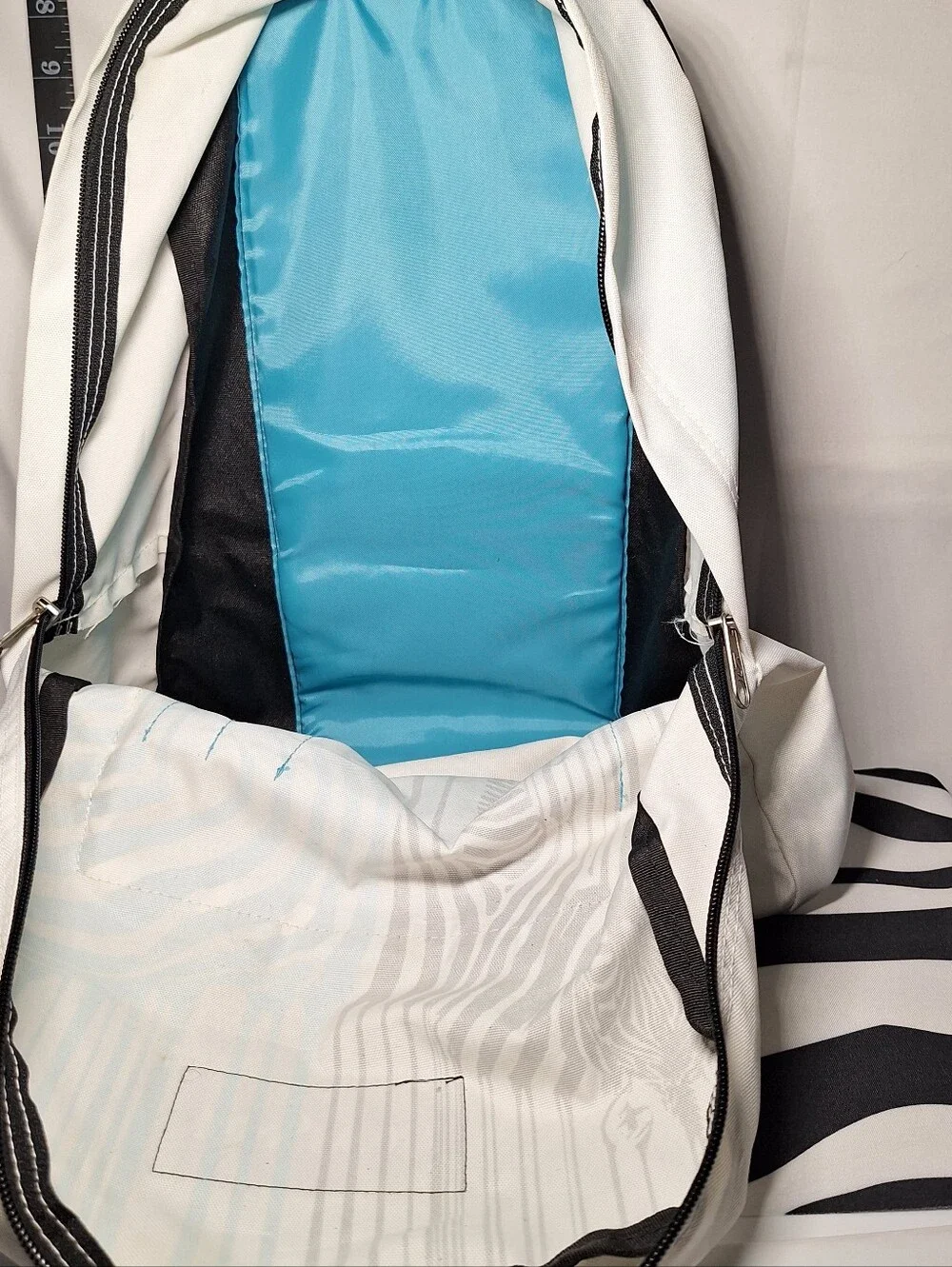 Jansport Backpack, Zebra, Black Blue White
